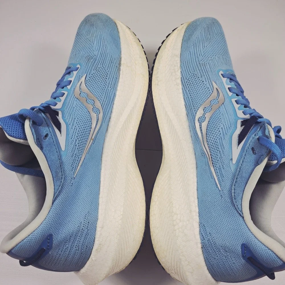 Saucony Triumph 21 Running Athletic Shoes Womens US 10 Blue White Sneakers - Picture 4 of 14